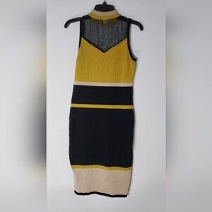 Sexy black and yellow bodycon dress size M